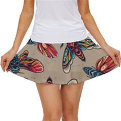 Tattoos Colorful Seamless Pattern Women s Skort by Bedest