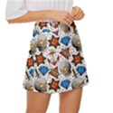 Full Color Flash Tattoo Patterns Mini Front Wrap Skirt View3