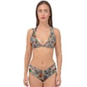 Tattoo Pattern Double Strap Halter Bikini Set View1
