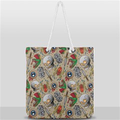 Tattoo Pattern Full Print Rope Handle Tote (large) by Bedest