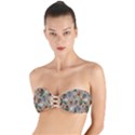 Tattoo Pattern Twist Bandeau Bikini Top View1