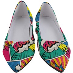 Comic Colorful Seamless Pattern Women s Block Heels  by Bedest