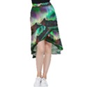 Aurora Borealis Nature Sky Light Frill Hi Low Chiffon Skirt View1