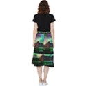 Aurora Borealis Nature Sky Light Frill Hi Low Chiffon Skirt View2