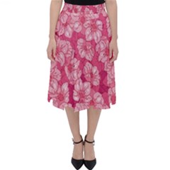 Cute Pink Sakura Flower Pattern Classic Midi Skirt by Pakjumat