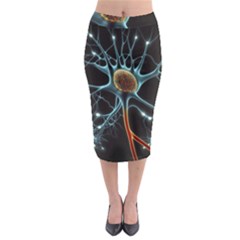Organism Neon Science Midi Pencil Skirt by Pakjumat