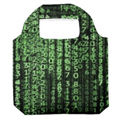 Matrix Technology Tech Data Digital Network Premium Foldable Grocery Recycle Bag by Pakjumat