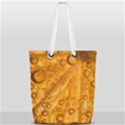 Lime Water Bubbles Macro Light Detail Background Full Print Rope Handle Tote (Small) View1