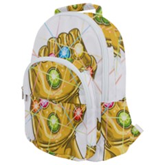 The Infinity Gauntlet Thanos Rounded Multi Pocket Backpack by Maspions