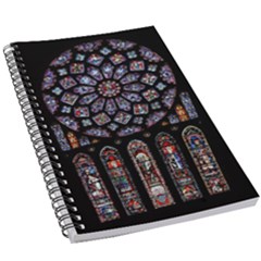 Chartres Cathedral Notre Dame De Paris Stained Glass 5 5  X 8 5  Notebook by Maspions