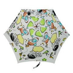 Sketch Cartoon Space Set Mini Folding Umbrellas by Hannah976