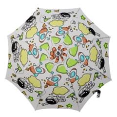 Sketch Cartoon Space Set Hook Handle Umbrellas (medium) by Hannah976