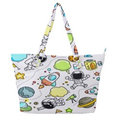 Sketch Cartoon Space Set Full Print Shoulder Bag by Hannah976