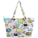 Sketch Cartoon Space Set Full Print Shoulder Bag View2