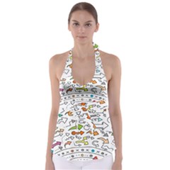 Desktop Pattern Art Graphic Design Tie Back Tankini Top by Hannah976