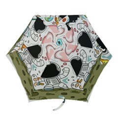 Sketch Cute Child Funny Mini Folding Umbrellas by Hannah976