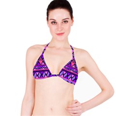 Seamless Purple Pink Pattern Classic Bikini Top by Hannah976