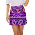 Seamless Purple Pink Pattern Mini Front Wrap Skirt View1