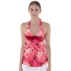 Mosaic Structure Pattern Background Tie Back Tankini Top by Hannah976