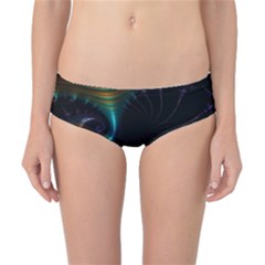 Fractal Transfer Metallic Black Classic Bikini Bottoms by Hannah976