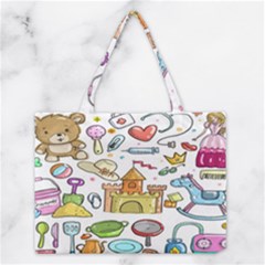 Baby Equipment Child Sketch Hand Medium Tote Bag by Hannah976