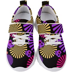 Seamless Halloween Day Of The Dead Kids  Velcro Strap Shoes by Hannah976