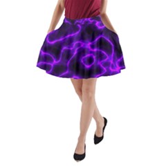 Purple Pattern Background Structure A-line Pocket Skirt by Hannah976