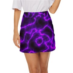Purple Pattern Background Structure Mini Front Wrap Skirt by Hannah976
