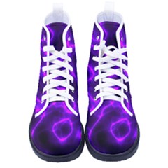 Purple Pattern Background Structure Men s High-top Canvas Sneakers by Hannah976