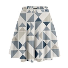 Geometric Triangle Modern Mosaic High Waist Skirt by Hannah976