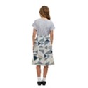Geometric Triangle Modern Mosaic Kids  Ruffle Flared Wrap Midi Skirt View4