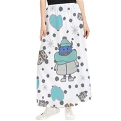 Little Cow Christmas  Maxi Chiffon Skirt by ConteMonfrey