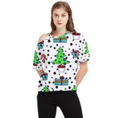 It`s Cold Outside  One Shoulder Cut Out T-shirt by ConteMonfrey