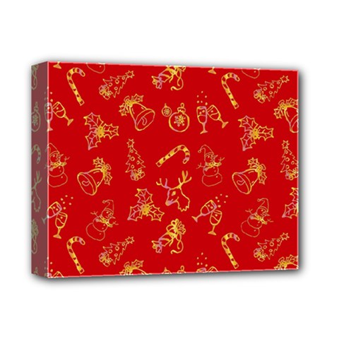 Holy Night - Christmas Symbols  Deluxe Canvas 14  X 11  (stretched) by ConteMonfrey
