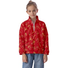 Holy Night - Christmas Symbols  Kids  Half Zip Hoodie by ConteMonfrey