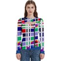 Color Graffiti Pattern Geometric Women s Cut Out Long Sleeve T-Shirt View1