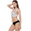 Star Random Background Scattered Low Cut Ruffle Edge Bikini Top View2