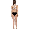 Star Random Background Scattered Low Cut Ruffle Edge Bikini Top View4