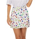 Star Random Background Scattered Mini Front Wrap Skirt View1