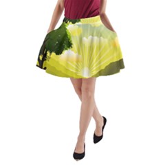Wallpaper Background Landscape A-line Pocket Skirt by Hannah976