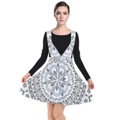 Vector Mandala Drawing Decoration Plunge Pinafore Dress by Hannah976