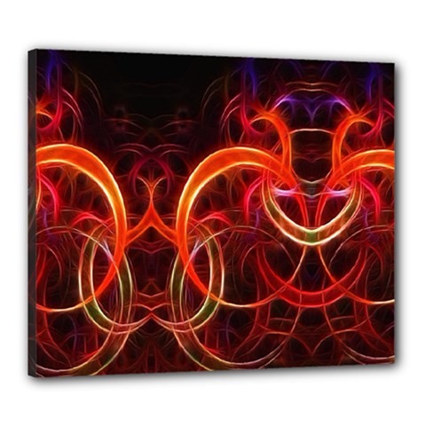 Background Fractal Abstract Canvas 24  X 20  (stretched) by Hannah976