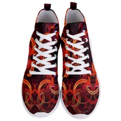 Background Fractal Abstract Men s Lightweight High Top Sneakers by Hannah976