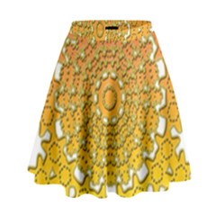 Mandala Background Image Ornament High Waist Skirt by Hannah976