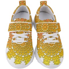 Mandala Background Image Ornament Kids  Velcro Strap Shoes by Hannah976