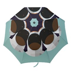 Astronaut Space Astronomy Universe Folding Umbrellas by Sarkoni