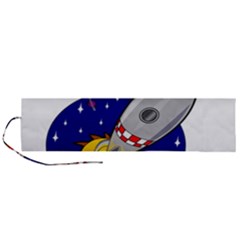 Rocket Ship Launch Vehicle Moon Roll Up Canvas Pencil Holder (l) by Sarkoni