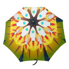 Rocket Take Off Missiles Cosmos Folding Umbrellas by Sarkoni
