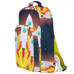 Rocket Take Off Missiles Cosmos Double Compartment Backpack by Sarkoni
