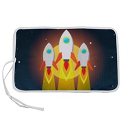 Rocket Take Off Missiles Cosmos Pen Storage Case (m) by Sarkoni